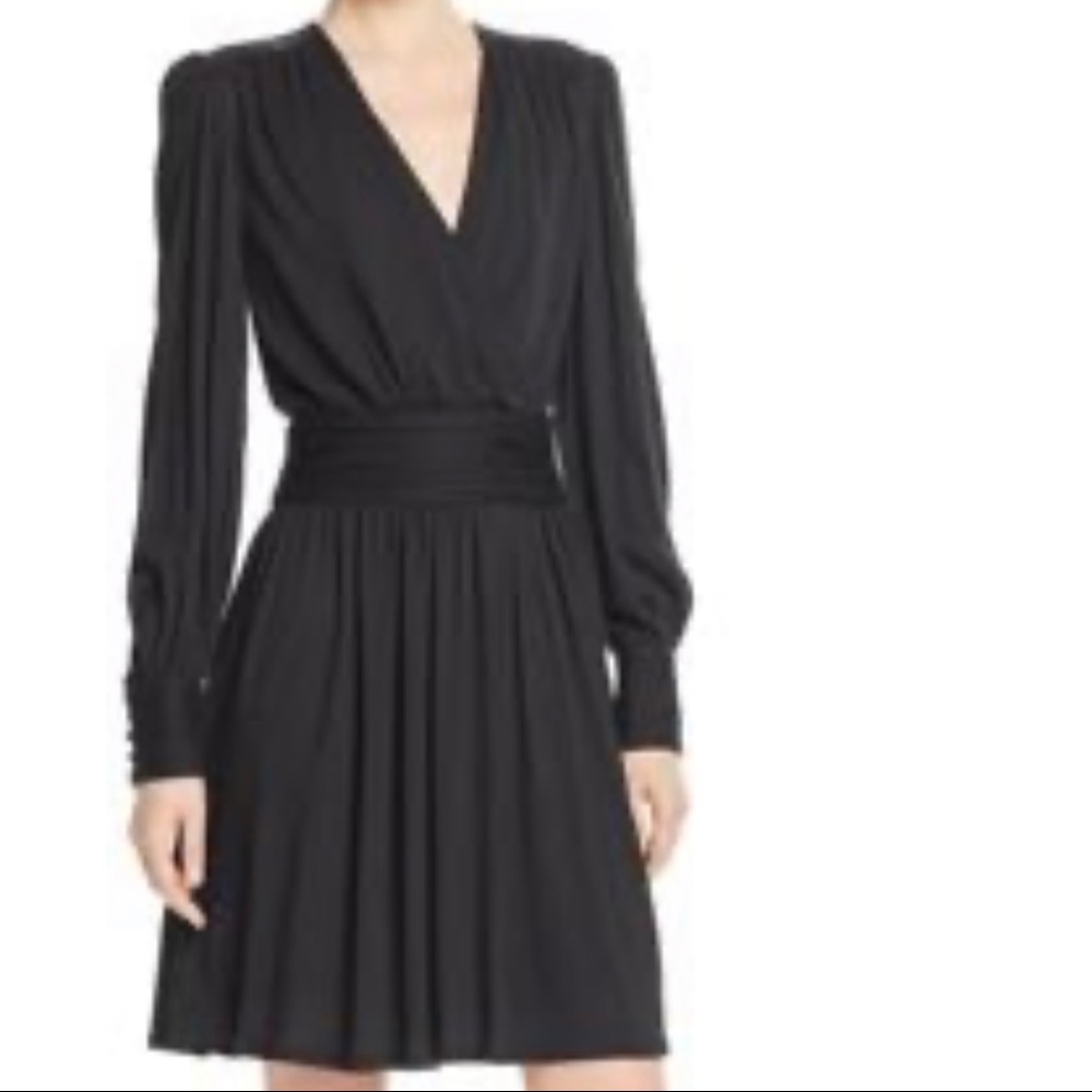 Joie ADORABLE SZ S Pleated Faux Wrap Dress - Picture 2 of 8